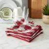 imageDII Cotton Checker Fringed Dish Towels 18 x 28quot Set of 4 Absorbent Heavyweight Woven Kitchen Towels for Drying and Cleaning DishesGrayWine