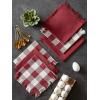 imageDII Cotton Checker Fringed Dish Towels 18 x 28quot Set of 4 Absorbent Heavyweight Woven Kitchen Towels for Drying and Cleaning DishesGrayWine