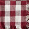 imageDII Cotton Checker Fringed Dish Towels 18 x 28quot Set of 4 Absorbent Heavyweight Woven Kitchen Towels for Drying and Cleaning DishesGrayWine