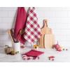imageDII Cotton Checker Fringed Dish Towels 18 x 28quot Set of 4 Absorbent Heavyweight Woven Kitchen Towels for Drying and Cleaning DishesGrayWine