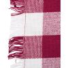 imageDII Cotton Checker Fringed Dish Towels 18 x 28quot Set of 4 Absorbent Heavyweight Woven Kitchen Towels for Drying and Cleaning DishesGrayWine