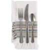 imageDII Everyday Collection Fringed Stripe Tabletop Placemat Set 13x20 TealBlack