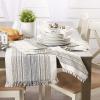 imageDII Everyday Collection Fringed Stripe Tabletop Placemat Set 13x20 TealBlack