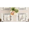 imageDII Everyday Collection Fringed Stripe Tabletop Placemat Set 13x20 TealBlack