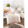 imageDII Everyday Collection Fringed Stripe Tabletop Placemat Set 13x20 TealPimento