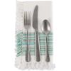 imageDII Everyday Collection Fringed Stripe Tabletop Placemat Set 13x20 TealTeal