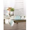 imageDII Everyday Collection Fringed Stripe Tabletop Placemat Set 13x20 TealTeal