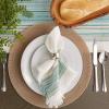 imageDII Everyday Collection Fringed Stripe Tabletop Placemat Set 13x20 TealTeal