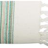 imageDII Everyday Collection Fringed Stripe Tabletop Placemat Set 13x20 TealTeal