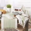 imageDII Everyday Collection Fringed Stripe Tabletop Placemat Set 13x20 TealThyme