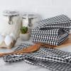 imageDII French Check Kitchen Collection Decorative Oversized Cotton Dishtowels Assorted Set Black 6 PieceBlack