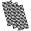 imageDII French Check Kitchen Collection Decorative Oversized Cotton Dishtowels Assorted Set Black 6 PieceBlack