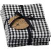 imageDII French Check Kitchen Collection Decorative Oversized Cotton Dishtowels Assorted Set Black 6 PieceBlack