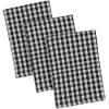 imageDII French Check Kitchen Collection Decorative Oversized Cotton Dishtowels Assorted Set Black 6 PieceBlack