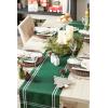 imageDII French Stripe Dining Table Collection Farmhouse Style Table Runner 14x72 Inches Gray ChambrayBalsam Green