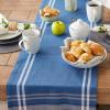 imageDII French Stripe Dining Table Collection Farmhouse Style Table Runner 14x72 Inches Gray ChambrayBlue Chambray