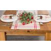 imageDII French Stripe Dining Table Collection Farmhouse Style Table Runner 14x72 Inches Gray ChambrayTaupeRed