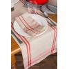 imageDII French Stripe Dining Table Collection Farmhouse Style Table Runner 14x72 Inches Gray ChambrayTaupeRed
