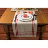 imageDII French Stripe Dining Table Collection Farmhouse Style Table Runner 14x72 Inches Gray ChambrayTaupeRed