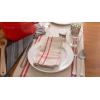 imageDII French Stripe Dining Table Collection Farmhouse Style Table Runner 14x72 Inches Gray ChambrayTaupeRed