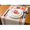 imageDII French Stripe Dining Table Collection Farmhouse Style Table Runner 14x72 Inches Gray ChambrayTaupeRed