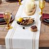 imageDII French Stripe Dining Table Collection Farmhouse Style Table Runner 14x72 Inches Gray ChambrayWhite Chambray