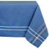 imageDII French Stripe Tabletop Collection Farmhouse Style Dining Table Linen Tablecloth 60x104 TaupeBlueBlue Chambray