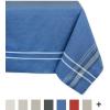 imageDII French Stripe Tabletop Collection Farmhouse Style Dining Table Linen Tablecloth 60x104 TaupeBlueBlue Chambray