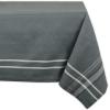 imageDII French Stripe Tabletop Collection Farmhouse Style Dining Table Linen Tablecloth 60x104 TaupeBlueGray Chambray