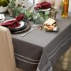 imageDII French Stripe Tabletop Collection Farmhouse Style Dining Table Linen Tablecloth 60x104 TaupeBlueGray Chambray