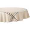 imageDII French Stripe Tabletop Collection Farmhouse Style Dining Table Linen Tablecloth 60x104 TaupeBlueTaupeBlack