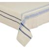 imageDII French Stripe Tabletop Collection Farmhouse Style Dining Table Linen Tablecloth 60x104 TaupeBlueTaupeBlue