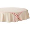 imageDII French Stripe Tabletop Collection Farmhouse Style Dining Table Linen Tablecloth 60x104 TaupeBlueTaupeRed