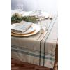 imageDII French Stripe Tabletop Collection Farmhouse Style Dining Table Linen Tablecloth 60x104 TaupeBlueTaupeTeal