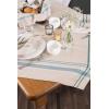 imageDII French Stripe Tabletop Collection Farmhouse Style Dining Table Linen Tablecloth 60x104 TaupeBlueTaupeTeal
