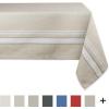 imageDII French Stripe Tabletop Collection Farmhouse Style Dining Table Linen Tablecloth 60x104 TaupeBlueTaupeWhite