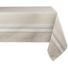 imageDII French Stripe Tabletop Collection Farmhouse Style Dining Table Linen Tablecloth 60x104 TaupeBlueTaupeWhite