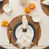 imageDII French Stripe Tabletop Collection Farmhouse Style Dining Table Linen Tablecloth 60x104 TaupeBlueWhite Chambray