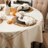 imageDII French Stripe Tabletop Collection Farmhouse Style Dining Table Linen Tablecloth 60x104 TaupeBlueWhite Chambray