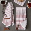 imageDII French Terry Collection Kitchen Dishtowel Set 18x28 Barn Red Chambray Solid 3 PieceBarn Red Stripe