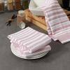 imageDII French Terry Collection Kitchen Dishtowel Set 18x28 Barn Red Chambray Solid 3 PieceBarn Red Stripe
