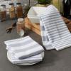 imageDII French Terry Collection Kitchen Dishtowel Set 18x28 Barn Red Chambray Solid 3 PieceFrench Blue Nautical Stripe