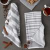 imageDII French Terry Collection Kitchen Dishtowel Set 18x28 Barn Red Chambray Solid 3 PieceMineral Gray Assorted