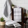 imageDII French Terry Collection Kitchen Dishtowel Set 18x28 Barn Red Chambray Solid 3 PieceMineral Gray Assorted
