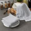 imageDII French Terry Collection Kitchen Dishtowel Set 18x28 Barn Red Chambray Solid 3 PieceMineral Gray Chambray Solid