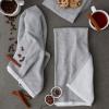 imageDII French Terry Collection Kitchen Dishtowel Set 18x28 Barn Red Chambray Solid 3 PieceMineral Gray Chambray Solid
