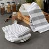 imageDII French Terry Collection Kitchen Dishtowel Set 18x28 Barn Red Chambray Solid 3 PieceMineral Gray Nautical Stripe