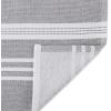 imageDII French Terry Collection Kitchen Dishtowel Set 18x28 Barn Red Chambray Solid 3 PieceMineral Gray Stripe