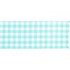 imageDII Heavyweight Fringed Check Tabletop Collection Placemat Set 13x19 Gray 6 PieceAqua