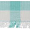imageDII Heavyweight Fringed Check Tabletop Collection Placemat Set 13x19 Gray 6 PieceAqua
